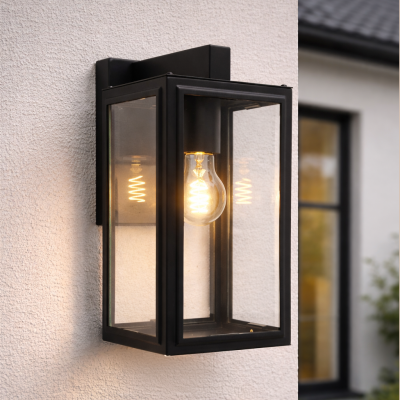 Lampă exterior neagră modernă, Sidney, IP44