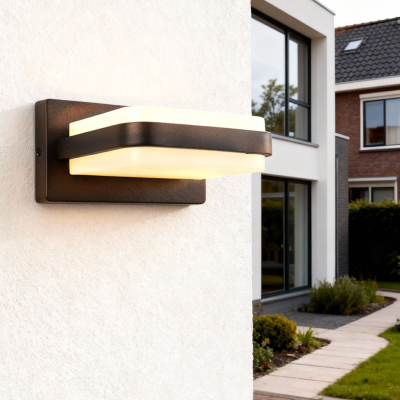 Lampă exterior neagră modernă, Sita, 12W, LED 3000K, IP44