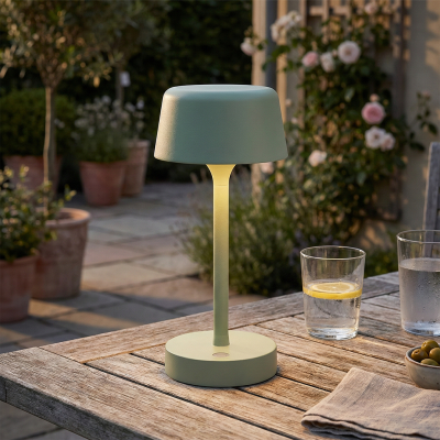 Lampă de masă copii verde modernă, Emily, 3W, LED 3000K, IP44, dimmabil în 3 trepte