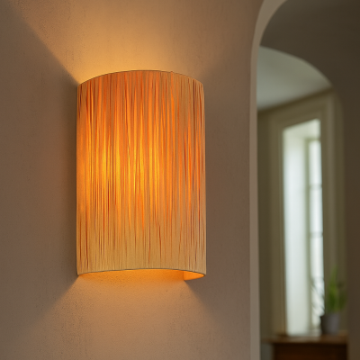 Aplică de perete maro rustică, Daisy, con întrerupător