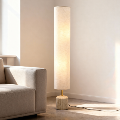 Lampadar bej modern, Ghislaine, con întrerupător
