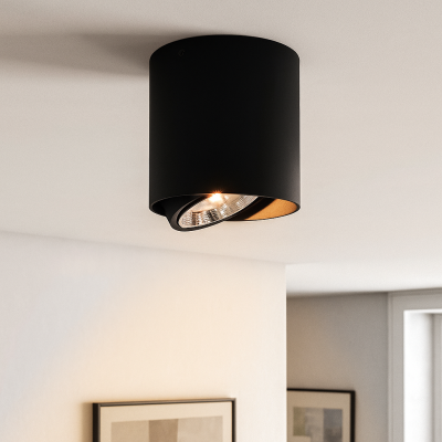 Aplică tavan neagră modernă, Mario