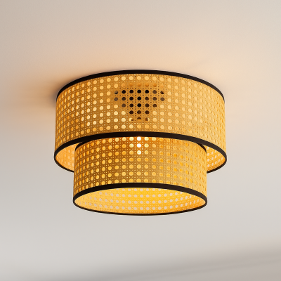 Plafonieră din ratan maro, Kirsten