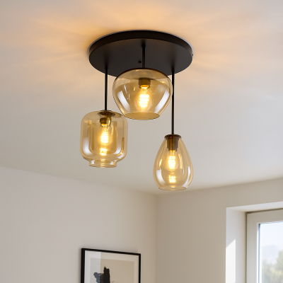 Plafonieră chihlimbar modernă, Caia