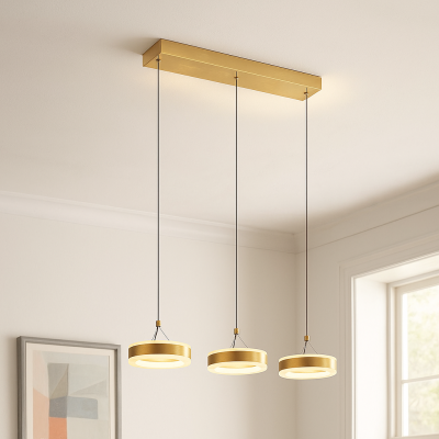 Lustră alamă design, Lava, 56W, LED 3000K