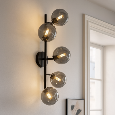 Aplică de perete gri design, Remo