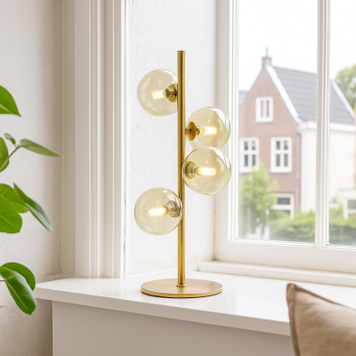 Lampă de masă verde design, Remo, con întrerupător