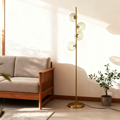 Lampadar verde design, Remo, con întrerupător