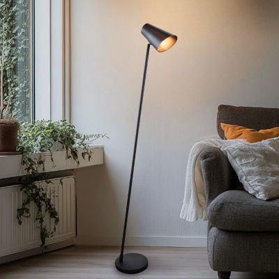 Lampadar negru modern, Taro, con întrerupător