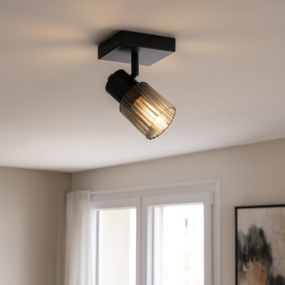 Spot LED de tavan gri retro, Omer