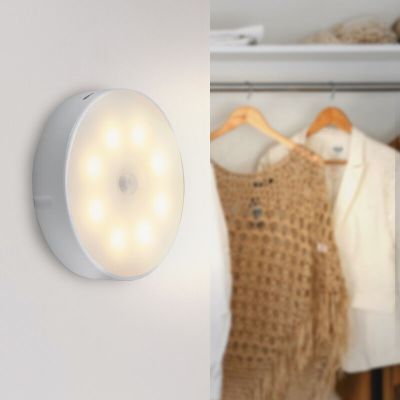 Lampă de noapte albă din plastic, Ilene, 1,5W, LED 3000K