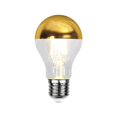Lampă LED cu oglindă superioară E27, reglabilă, Malik, aurie, A60, 4.8W, 2700K, IP44