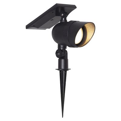 Spot solar de exterior cu țăruș negru din aluminiu, Ancilla, 0,1W, LED 3000K, IP44