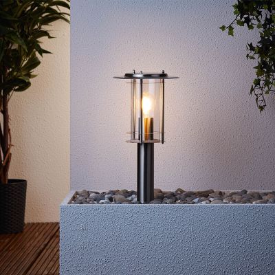 Lampă exterior crom din metal, Shamayra, IP44