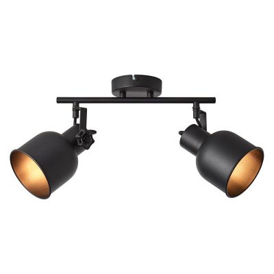 Spot LED de tavan negru industrial, Shiva