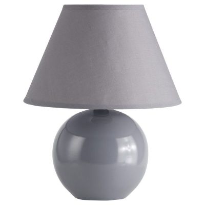 Lampă de masă din ceramică gri, Pilar, con întrerupător