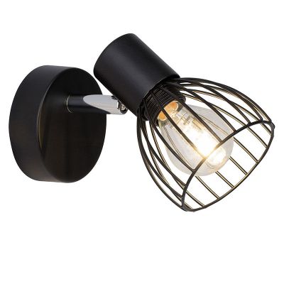 Spot de perete negru industrial, Adama