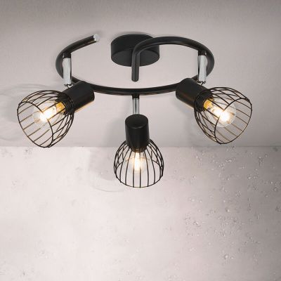 Spot LED de tavan negru industrial, Adama
