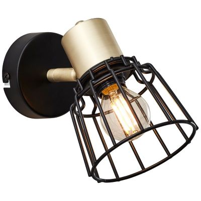 Spot de perete negru retro, Luitzen
