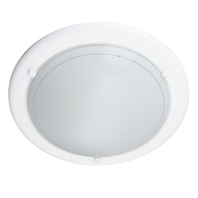 Plafonieră albă din sticlă, Angely