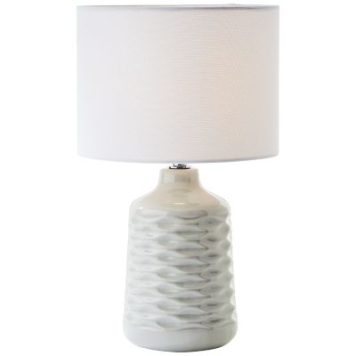 Lampă de masă gri retro, Roelf, con întrerupător