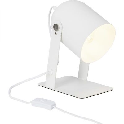 Lampă de masă albă modernă, Arlette, con întrerupător