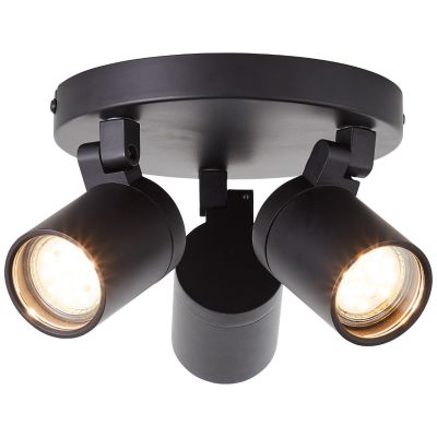 Spot LED de tavan negru modern, Myrle, IP44