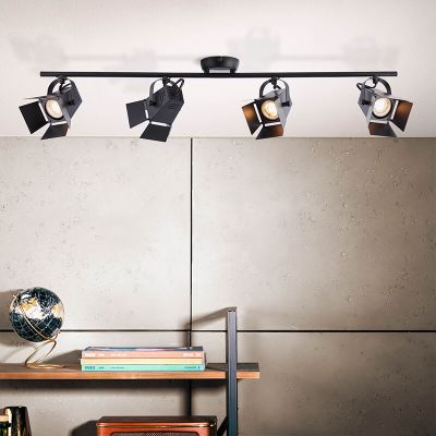 Spot LED de tavan negru industrial, Jowenna, 5W, LED 3000K