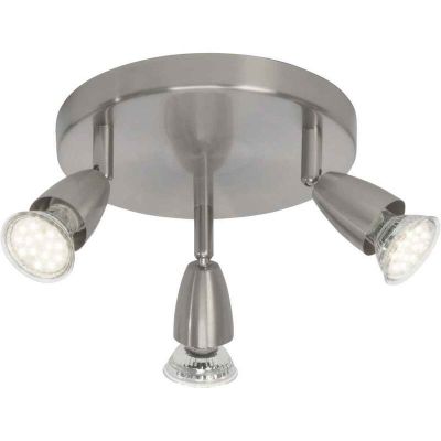 Plafonieră crom din metal, Keysha, 3W, LED 3000K