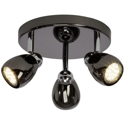 Plafonieră neagră din metal, Khadra, 3W, LED 3000K