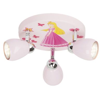 Spot tavan copii roz din metal, Rinze, 2,5W, LED 3000K