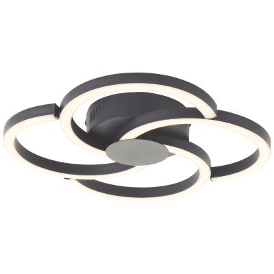 Plafonieră neagră design, Somia, 22W, LED 3000K