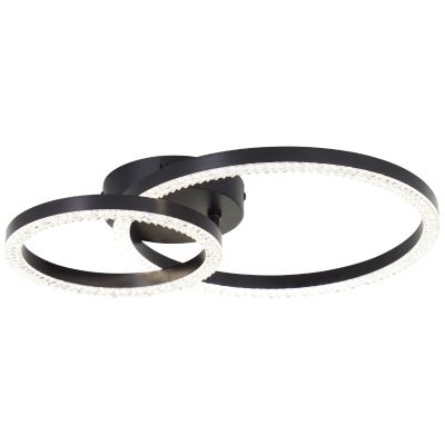 Plafonieră neagră design, Maladon, 20W, LED 4000K