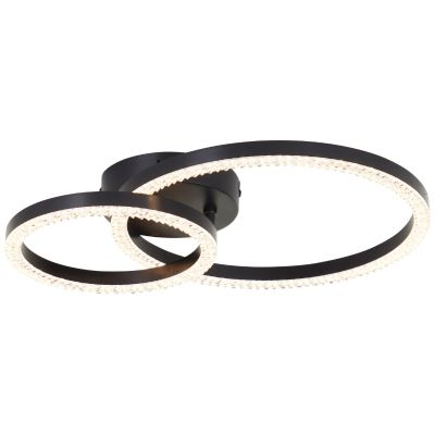 Plafonieră neagră design, Maladon, 22W, LED 3000K