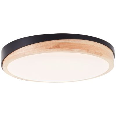 Plafonieră neagră modernă, Marloes, 24W, LED 3000K, dimmabil în 3 trepte