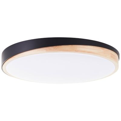 Plafonieră neagră modernă, Marloes, 36W, LED white switch, con telecomando