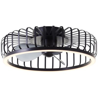 Ventilator de tavan modern, negru, Tolga, 36W, LED 2700K-4000K-6500K, cu telecomandă
