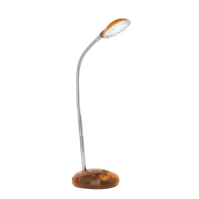 Lampă de birou portocalie din plastic, Marenthe, 2W, LED 6000K, con întrerupător