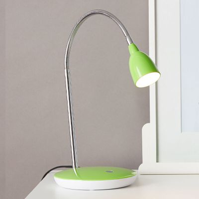 Lampă de birou verde din plastic, Kit, 3W, LED 3000K, con întrerupător