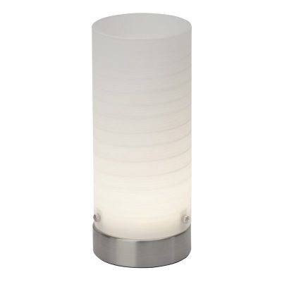 Lampă de masă albă din sticlă, Mexi, 3W, LED 3000K, con întrerupător