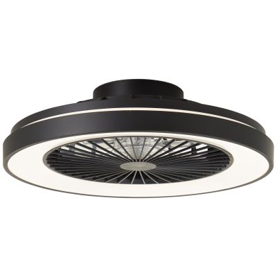 Ventilator de tavan modern, Mazzaro, negru, 40W, LED RGBW, cu telecomandă