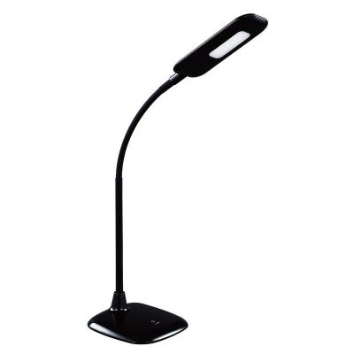 Lampă de birou neagră din plastic, Jenoah, 5W, LED 6000K, cu întrerupător tactil