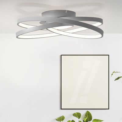 Plafonieră gri design, Milou, 40W, LED 3000K