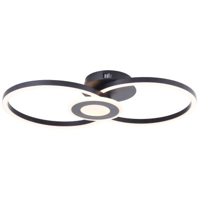 Plafonieră neagră design, Volkert, 24W, LED 3000K