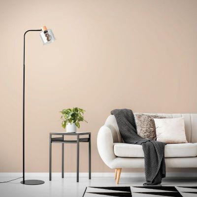 Lampadar gri modern, Serkan, con întrerupător