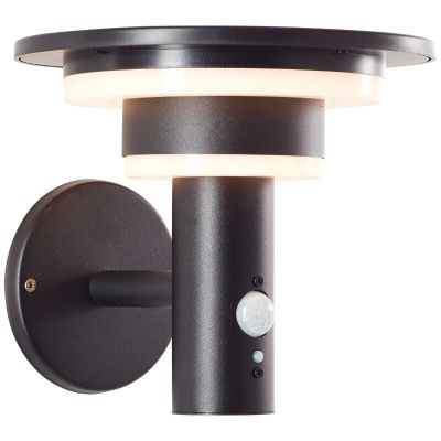 Aplică solară exterior neagră modernă, Lonneke, 3W, LED 3000K, IP44