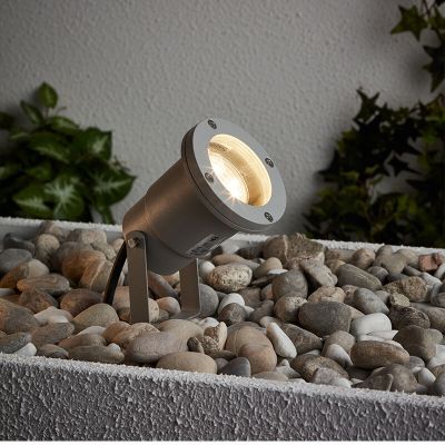 Spot de exterior cu țăruș gri din sticlă, Shanna, 3W, LED 3000K, IP44