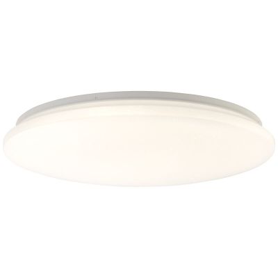 Lampă de tavan albă din plastic, Julie, 36W, LED reglabil de la alb cald la alb rece, con telecomando