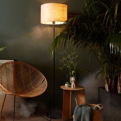 Lampadar bej rustic, Enna, con întrerupător