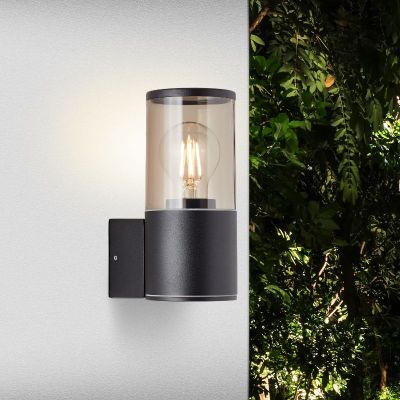 Lampă exterior neagră modernă, Sherwin, IP44